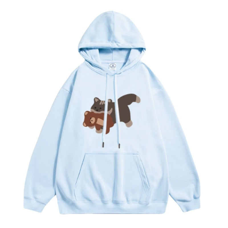 Adorable Cartoon Print Hoodie